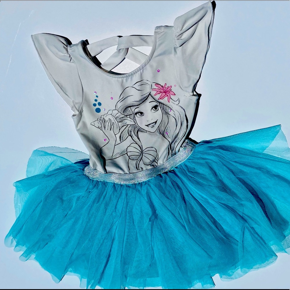 Disney Princess Ariel Tutu Leotard Dress 4t